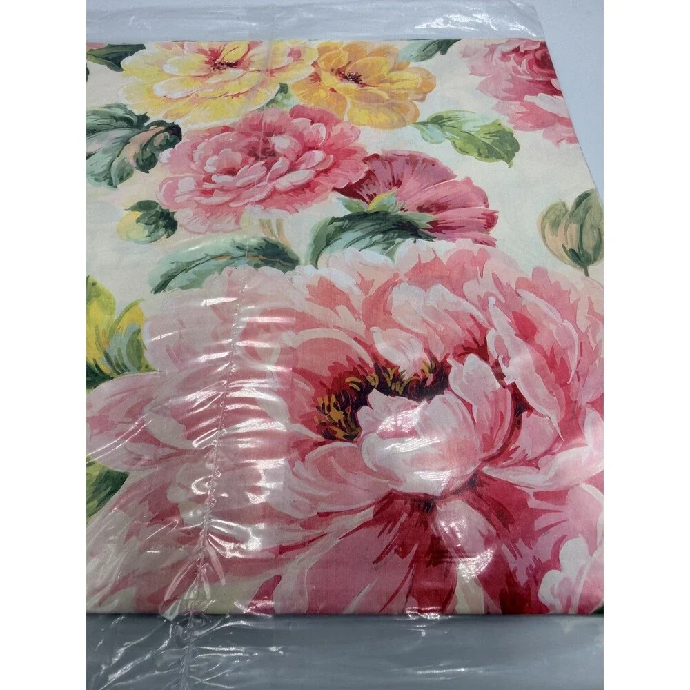 Vintage Hallmark Floral Peony Rose Gift Wrapping Paper 2 Sheets 20